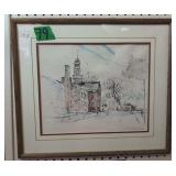 Jack Lewis Old State House Dover Print 19x16'