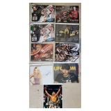 9 Autographed Cards. Sam Bass, Bj Penn, Matador,