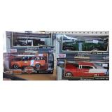 4 Diecast Car Models. American Classics 1941