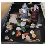 Crystal Specimens, Rose Quartz, Amethyst, Polish