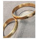 Two 10k Rose Gold Children Rings 0.7 Dwt.