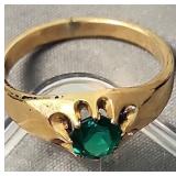10k Gold Emerald Ring 1.8 Dwt