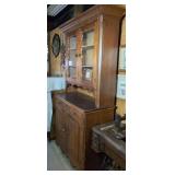 Antique 2-part Step Back Covered With Hidden