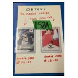 Blue Binder Ohtani Baseball Cards. 2 Rookies, 36