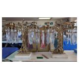 Victorian Girondole Lustre Prism Figural