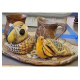 Mexican Folk Art Gourd Animals, Paper Mache,