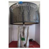 Naturalist Style Table Lamp With Trees Shade. 22'