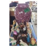 Sponge Wire Pottery Vase 11.5x9', Vtg Nativity