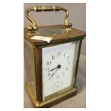 H&h Brass French Carriage Clock. No Key,