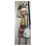 5 Wooden Fishing Floats