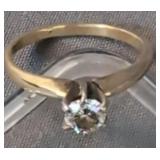 14k Gold Diamond Ring 1.2 Dwt. Approximately
