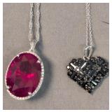 2 Jtv Sterling Silver 18' Necklaces With