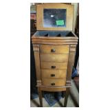 Floor Standing Cherry Jewelry Box. Missing One