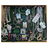 Estate Costume Jewelry. Necklaces, Watches,