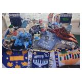 Judaica Lot. Ceramic Canisters, String Lights,