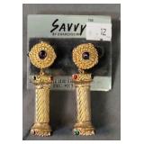 Savvy By Swarovski Gold Gold Plated Earrings.