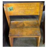 Child's Folding Seat / Step Stool. Wash Hands And
