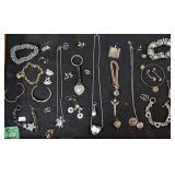 Estate Costume Jewelry. Bracelets, Necklaces,