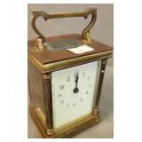 French Brass Carriage Clock. No Key, Currently