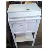 Lift Top Painted White Cabinet 19x15x40'
