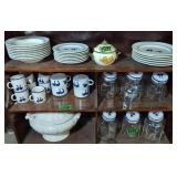 Goose Dishes. Ceramica Castellania Italian, Glass