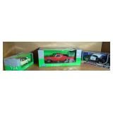 3 Diecast Car Models. Wellie Nex 1970 Chevrolet