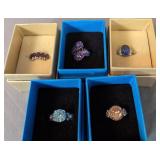 5 Jtv Sterling Silver Rings. Redstones Purple