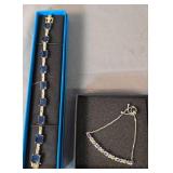 2 Jtv Sterling Silver Colored Stone Bracelets.