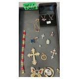 Tray Lot Jtv Jewelry. Oriental Style Bracelet,