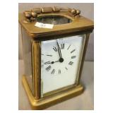 Brass French Carriage Clock, No Key. We Wound It