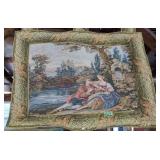 Putting Couple Tapestry 43x34'. By Seagull. Tag