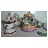 Carousel Horses. Snow Globe Carousel Horse Music