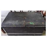 Vtg Plywood Toolbox Chest Footocker. 31x20x14'
