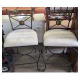 Pair Of Bassett Wrought Iron Occasional Chairs/