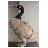 Canadian Goose Straw Cork & Wood Figurine 26'