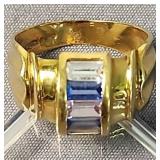 18k Gold Ring 4.3 Dwt Total Weight Multicolored