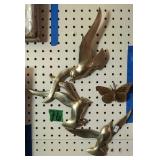 Brass Flying Seagulls Wall Art 19' Tall