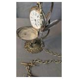 Qte Boutte Lever Set Pocket Watch W Chain & Key.
