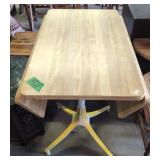 Mcm Yellow Metal Base Drop Leaf Kitchenette