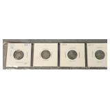 4 Us Coins. 1867 3 Cent, Half Dime, 1835 5 Cents,