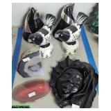 Polished Geode, Leather Wall Mask, Russian Folky