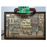 Carved Front Wooden Box Purse.