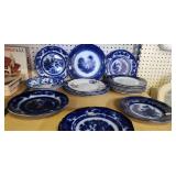 Flow Blue Tonquin Plates, W.h. Grindley ï¿½marieï¿½