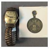 Vtg Men's Ben Russ Watch Shockproof Engraved On