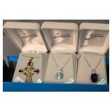 3 Wild Pearl Abalone Jewelry Necklaces.