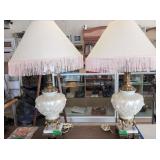 Pair Hollywood Regency Table Lamps, Paw Feet.