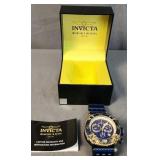 Blue Gold Invicta Men's Chronograph Watch Sub