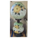 Green And Yellow Floral Gone With The Wind Lamp