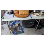 Lifetime Folding Table 48x24x29'. Items On Top