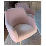 2 Lillian August Pink Barrel Back Swivel Arm